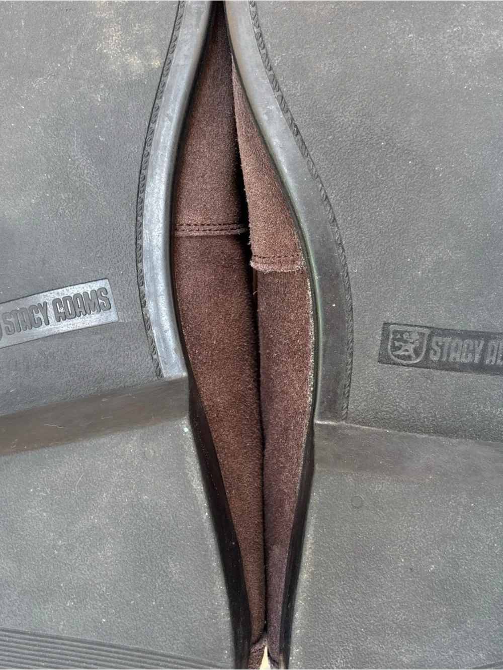 Stacy Adams Brown Suede Slip-On Loafers with Gold-Tone Bit 14 EUC